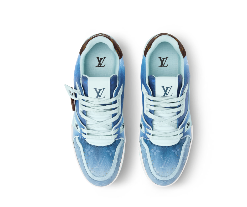 Sneakers street X Blue colorful leather