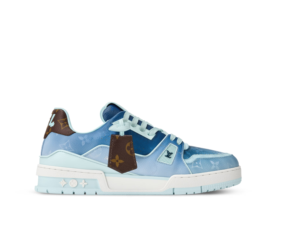 Sneakers street X Blue colorful leather