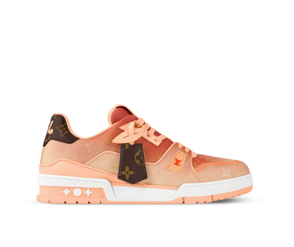 Sneakers street X Orange colorful leather