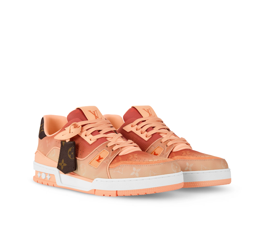 Sneakers street X Orange colorful leather