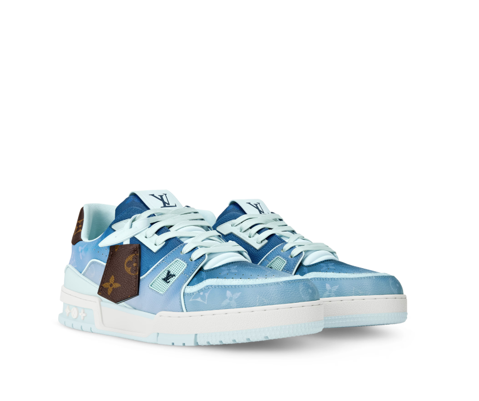 Sneakers street X Blue colorful leather